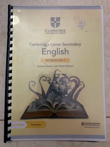 Cambridge Lower Secondary English Workbook 7 (Spiral Bound) - Good used condition (printed book)