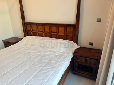 Solid Wood Four-Poster Bed with Mattrss only