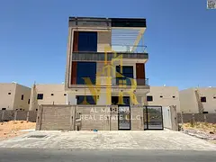 Villa for sale in Ajman | Al Helio 2 area | Two floors and a roof terrace, 7 bedrooms | Freehold | P