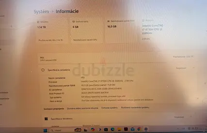 MSI Leopard 15.6 Laptop - Intel i7-9750H, 16GB RAM, 1TB SSD (used)