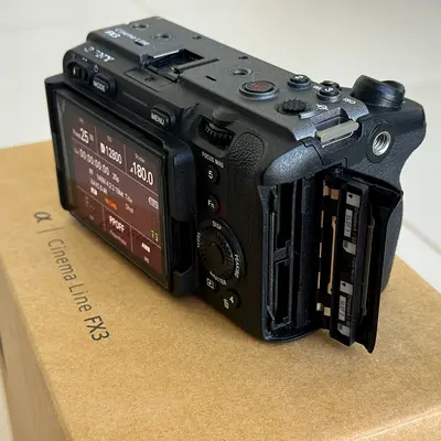 Sony FX3 Cinema camera accessories and box