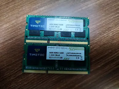 Pair of Timetec 8GB DDR3L 1600 SO-DIMM RAM (Total 16GB) - Laptop Memory