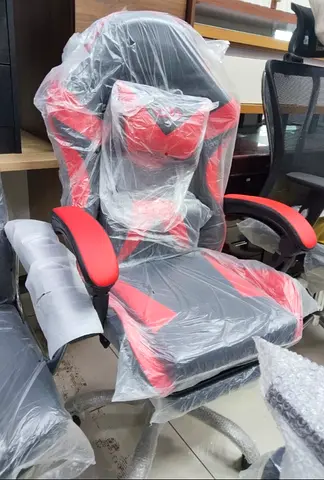 Red  Black Ergonomic Gaming Office Chair with Footrest (New, Wrapped)