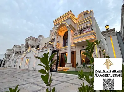Ultimate Luxury Villa in Al Helio 2 Ajman | Classic Stone Facade | 6 Master Bedrooms + Rooftop + Private Garden