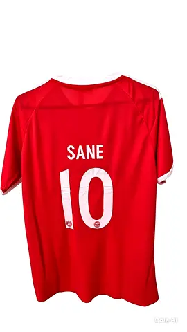 Red Football Jersey with SANE and Number 10 - Size Unspecified