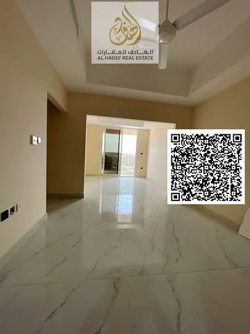 Two bedrooms, a living room, and a majlis (formal sitting room) in Al Jurf 3, near the Chinese market. Two bathrooms and a balcony. Second tenant. Ren