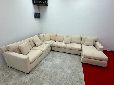 Amazing condition cratebarrel Ushape sofa