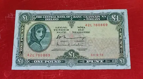 1976 Ireland 1 Pound Banknote