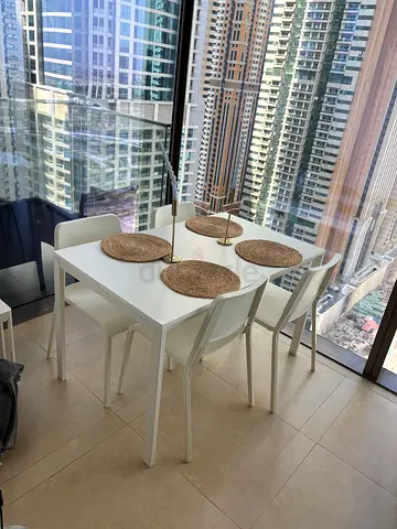 IKEA White Dining Table with 4 Chairs — Good Condition