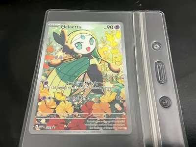 Pokemon Meloetta Full-Art Holo Card (Sleeved) - Collectible