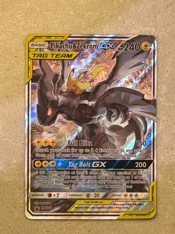 Pokémon Tag Team GX Card — Pikachu  Zekrom Full Art (Holographic) - Single Card