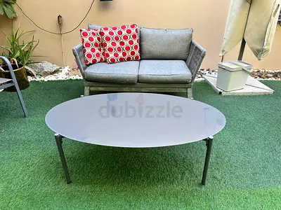 Outdoor 2 seater couch and table