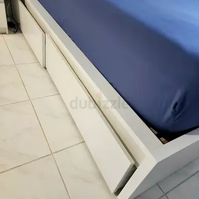 IKEA Malm Queen size bed frame with mattress.