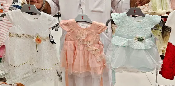 Set of 3 Baby Girl Party Dresses - White, Pink  Mint, Size 6 to 12 month