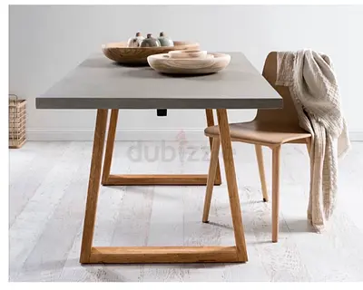 Papaya Homewares Oslo concrete dining g table and 6 chairs