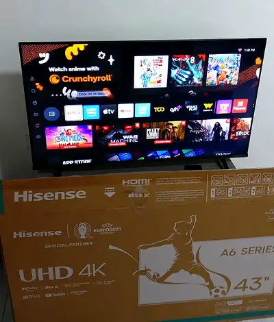 Hisense 43 inch 4k tv 43A61N - with box and packaging - 4 months used still on nesto warranty