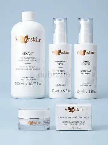 Viverskin skincare set — anti-aging serum foaming cleanser, eye cream (new/unused)