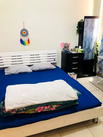 FURNISHED MASTER BED ROOM WITH ATTACHED WASHROOM AVAILABLE FOR SINGLE LADY/ WORKING COUPLE IN KARAMA