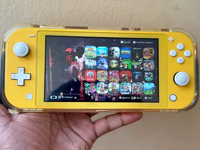 Modded Nintendo Switch lite yellow