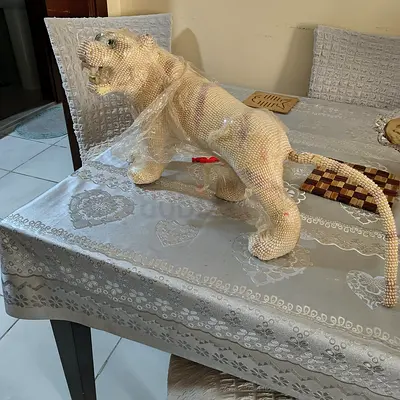 Vintage 35 Years Handmade Statue with Original Red Velvet Box
