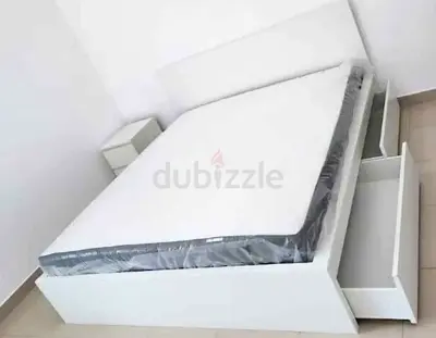Ikea malam bed with ikea mattress Queen size 160x200cm bed