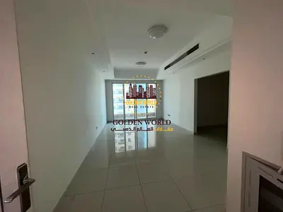 2BR apartment in Al Khan, Sharjah. All units include parking, balcony, 3 bathrooms, Al Qasba view, 2 master bedrooms, built-in wardrobes, free gym and