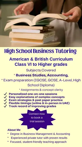 Tuition from class VI to higher grades