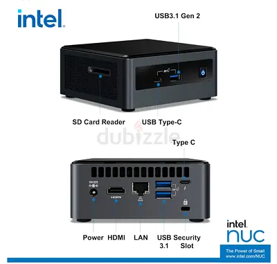 Intel NUC Mini PC (Compact Desktop) - HDMI, LAN, USB-CBOXNUC8i3BEH3
