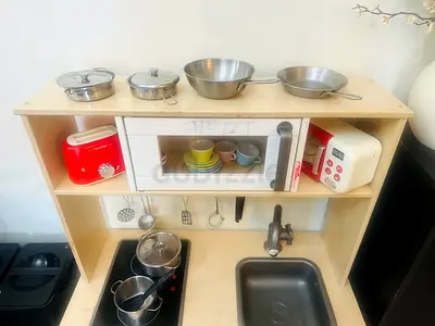 Ikea Wooden Play Kitchen Set with Pots, Pans and Accessories included