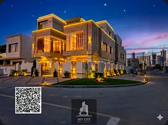 Villa in Al Yasmin Corner, three floors, 7 rooms, private pool, elevator, central air conditioning,