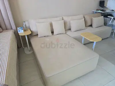 Convertible Sofa Set – Turns Into 2 Beds / King Setup + Footrests – Like New – JVC Dubai – AED 1,000