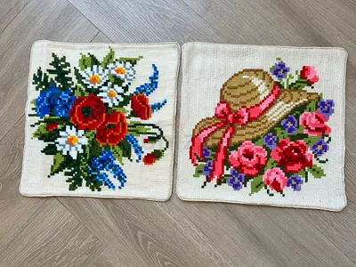 Handmade vintage 2 pillow case (39x39cm)