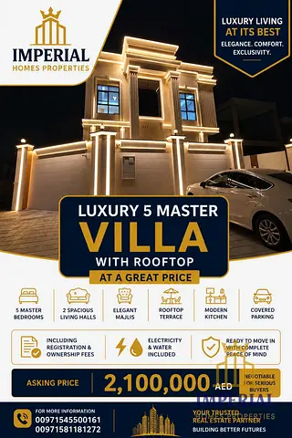 Luxury 5 Master Villa with Rooftop Living