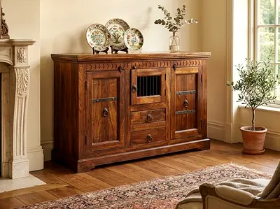 Marina home Solid Wood Sideboard