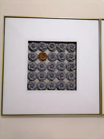 Flowers Framed handmade 60x60 cm