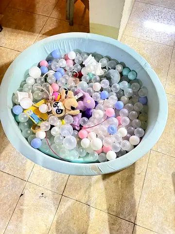 Larisa  Pumpkin Light Grey Baby Ball Pit (85 x 30 cm) - Machine Washable, Odourless