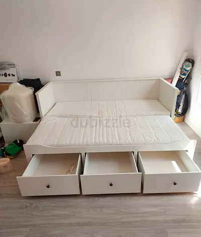 IKEA Hamnes day bed with 2 mattress and 3store drawers underneath is available