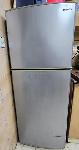 Double-door Silver Refrigerator - Good Working Condition