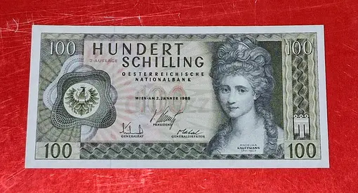 1969 Austria 100 schilling UNC Banknote