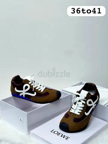 Loewe Runner-style Casual Sneakers - Brown  White, sizes 36 to 41