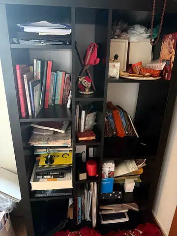Solid Book rack with 11 shelves to store all your books n stationary