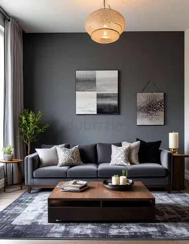Modern grey living room 3 Seater Sofa