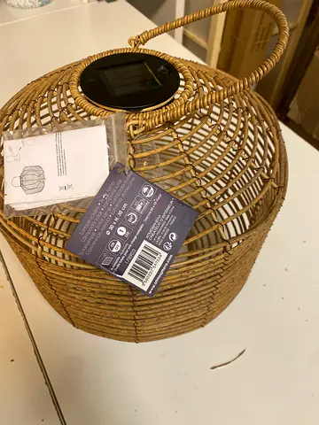 Woven Rattan Pendant/Decorative Lamp - Natural Finish (Like New)m made in France total 5 pcs
