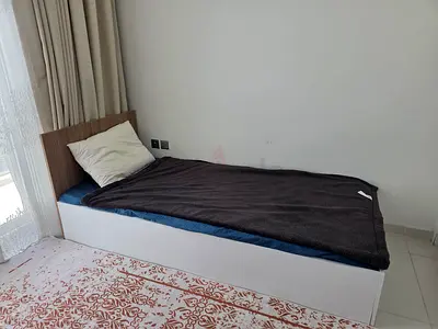 Bed with mattress