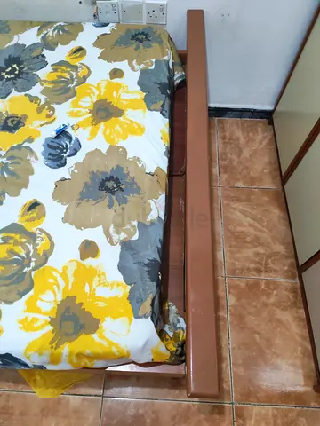Bed with mattress