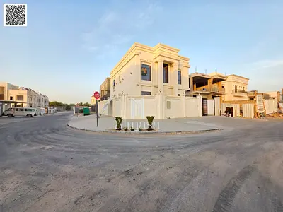 Dream villa, corner unit, two floors with a roof terrace, classic design, high-end finishing, price includes registration and ownership fees.