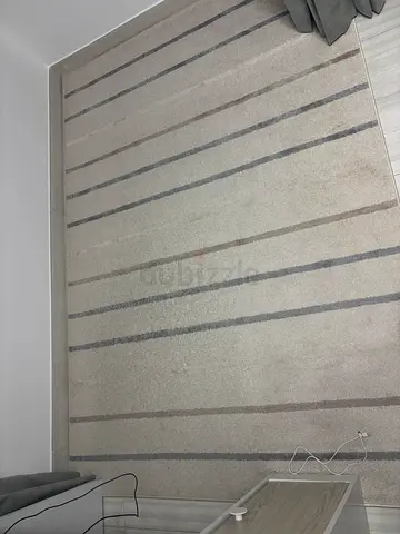 Light beige striped area rugs — good condition