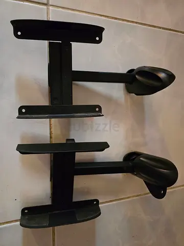 Pair of adjustable wall speaker brackets/stands/mounts (black) — good condition