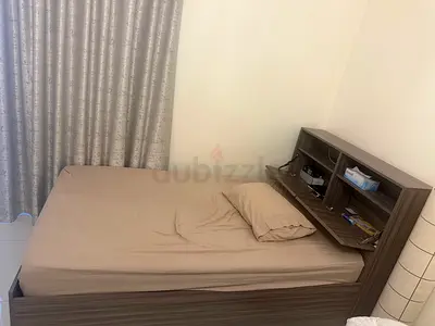 Single bed with built-in headboard storage - good condition