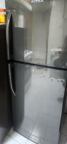 Stainless Steel Double Door Refrigerator - Good Working Condition